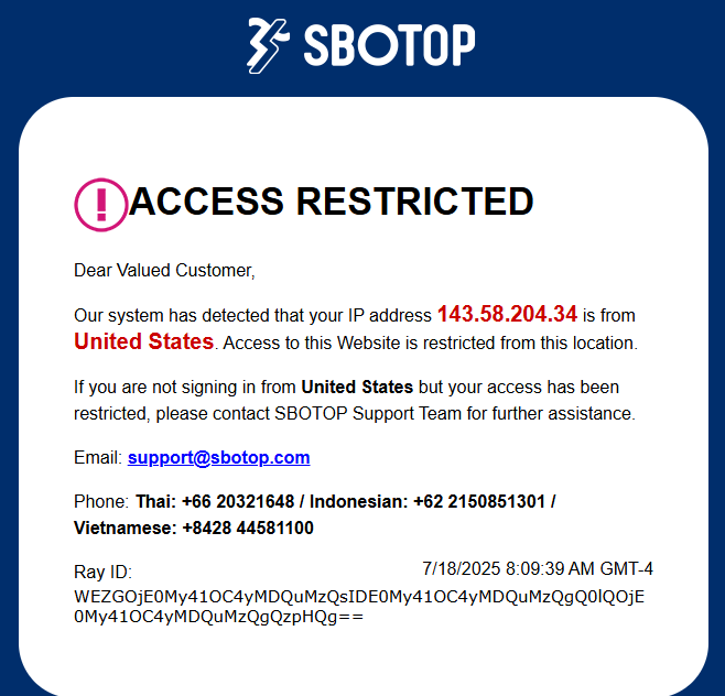 SBOTOP Homepage in UK