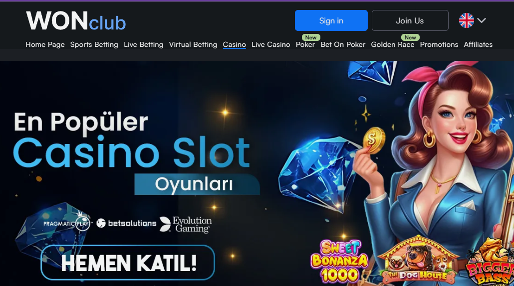 Wonclub Casino Homepage