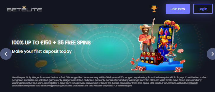 Bet Elite Homepage