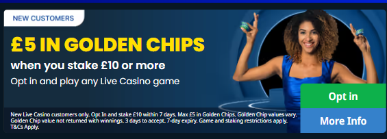 Betfred Live Casino Welcome Offer