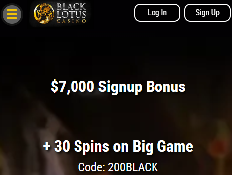 Black Lotus Casino Welcome Offer