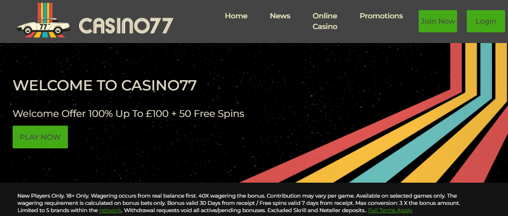 Casino77 Homepage