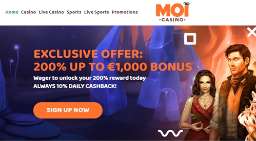 Moi Casino Homepage