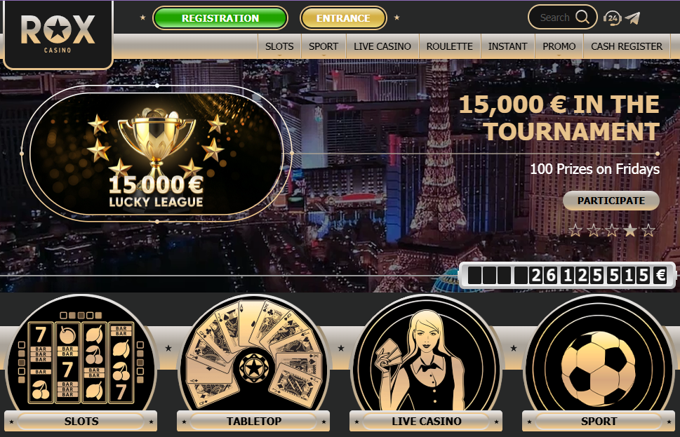 Rox Casino Homepage