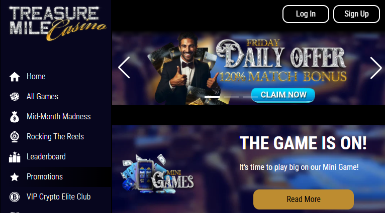 Treasure Mile Casino Promotions
