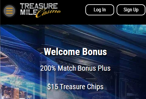 Treasure Mile Casino Welcome Offer