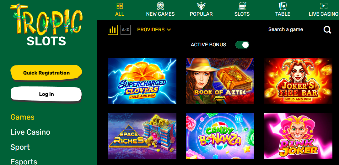 Tropic Slots Games