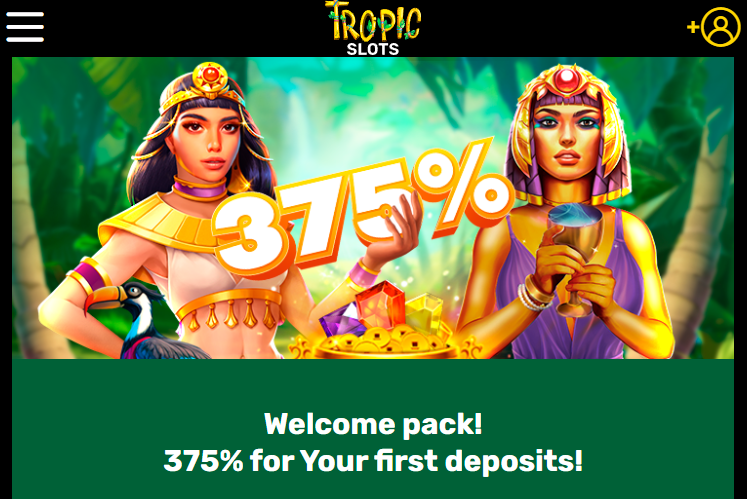 Tropic Slots Homepage