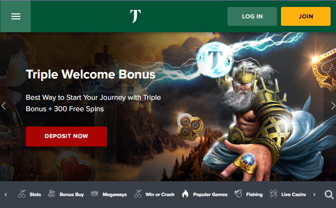 Tusk Casino Homepage