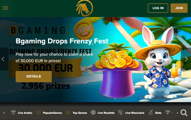VIP Arab Club Casino Homepage