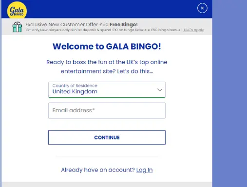 Gala Bingo Sign up
