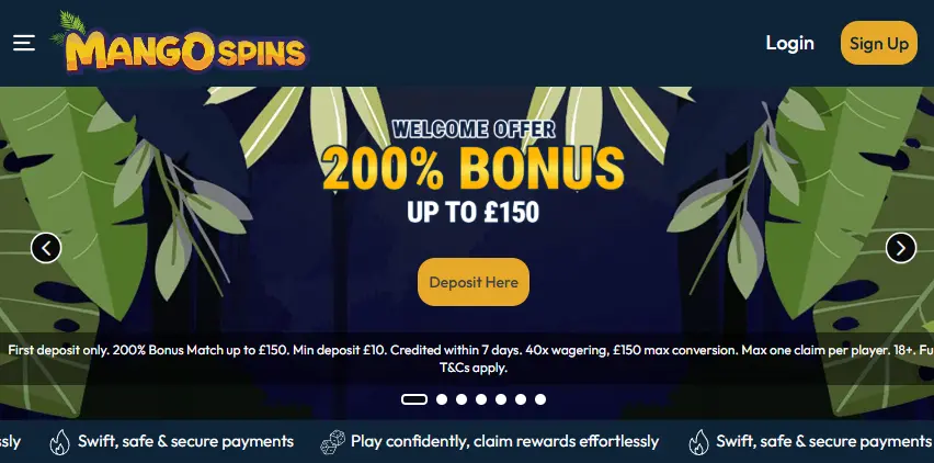 Mango Spins Homepage