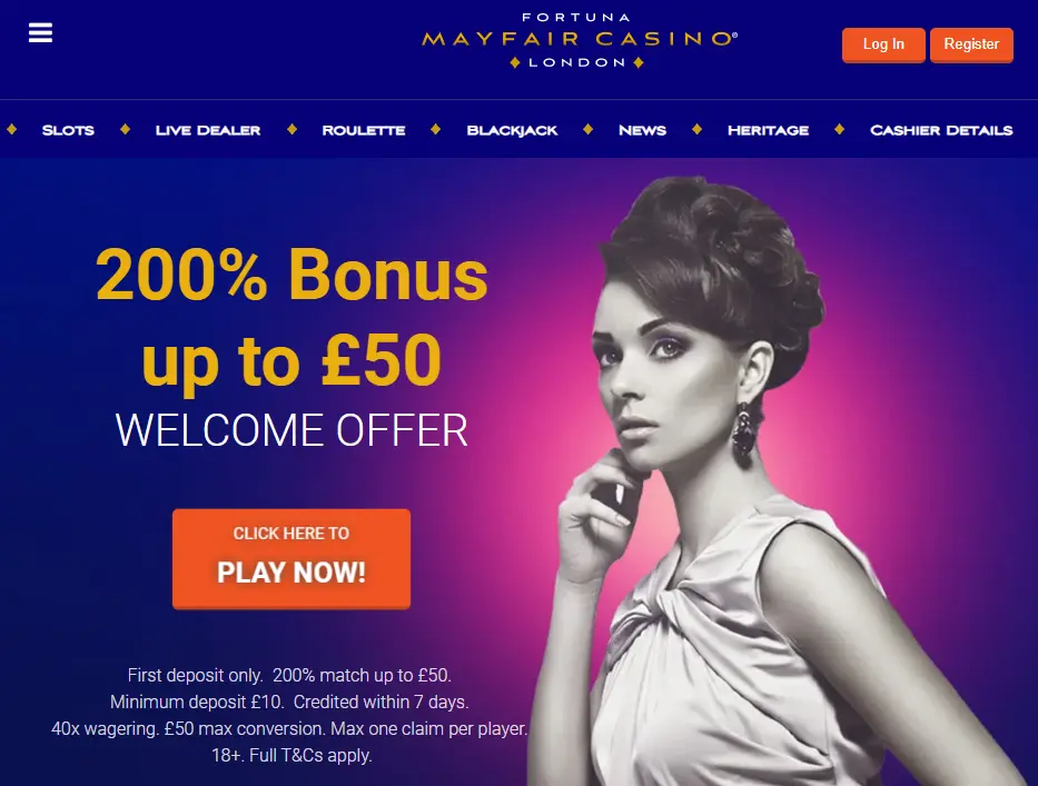 Mayfair Casino London Homepage