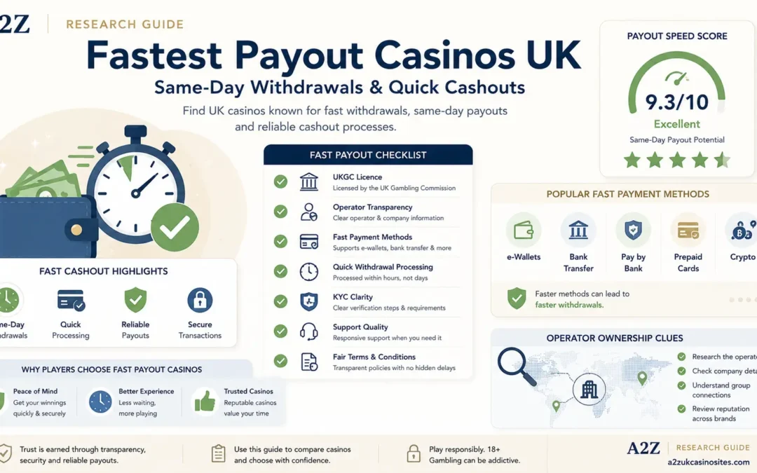 Fastest Payout Casinos UK 2026 – Same-Day Withdrawals & Quick Cashouts