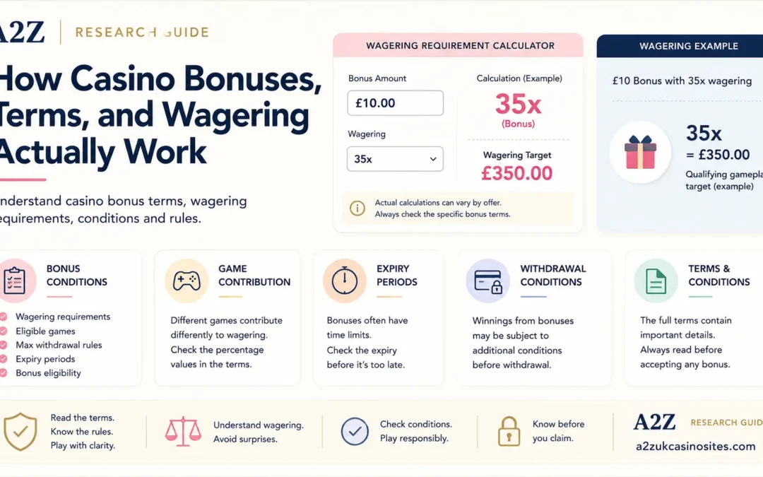 How Casino Bonuses, Terms, and Wagering Actually Work
