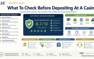 Blog 6 What To Check Before Depositing At A Casino: Safety Checklist For UK Players