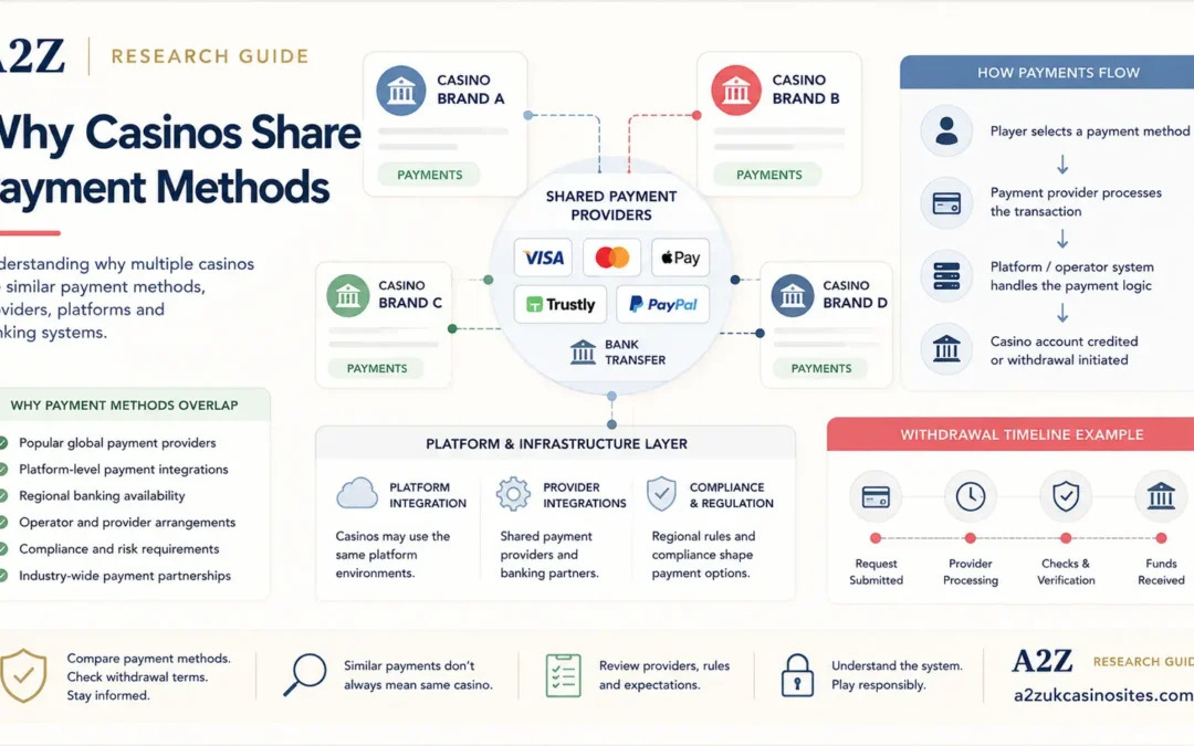 Why Casinos Share Payment Methods: Providers, Platforms & Payment Systems Explained