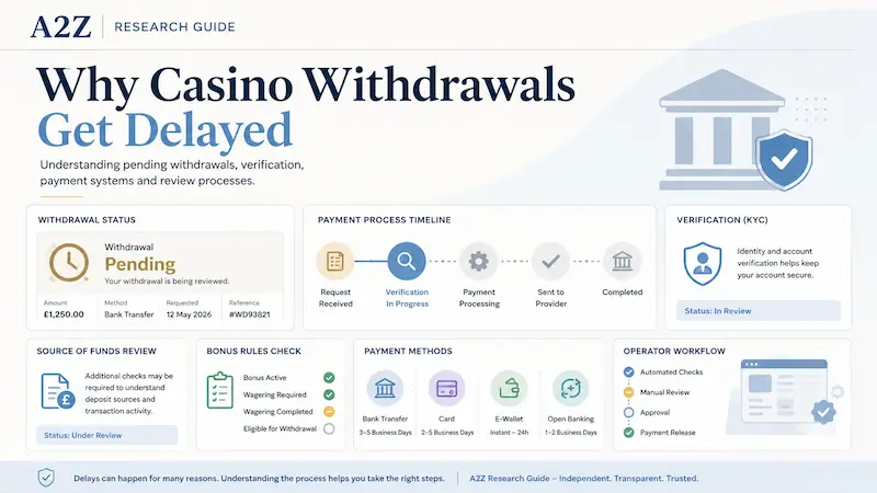 Why Casino Withdrawals Get Delayed: Pending Payments, KYC & Source Of Funds