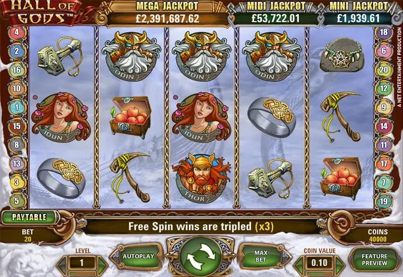 Hall of Gods slot game