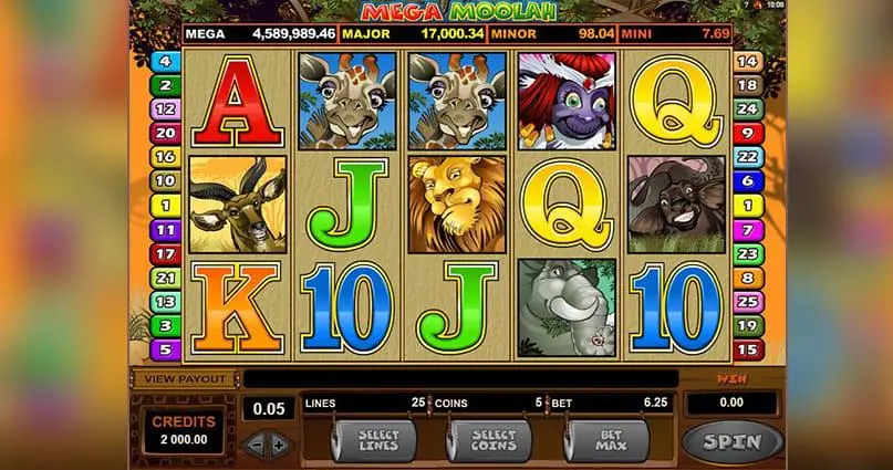 Mega Moolah slot game