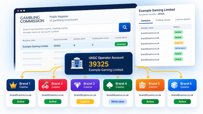 How to Find Every Casino Listed Under One UKGC Licence